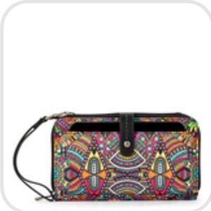 The Sak Colorful Geometric Wristlet